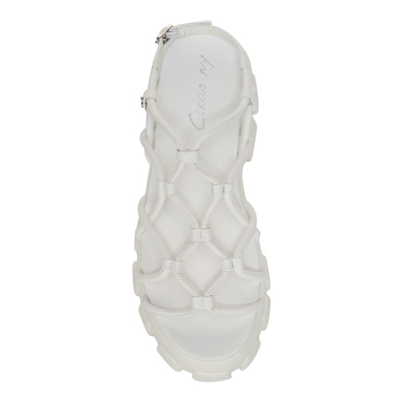 Circus by Sam Edelman Women's White Greyson Strappy Platform Sandal Size 8 - Picture 5 of 9